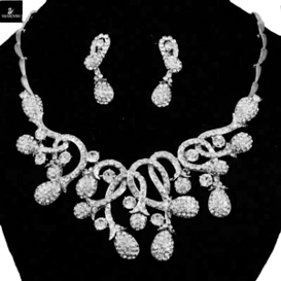 Set Ketting Oorbellen bezet Swarovski #2